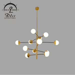 DLSS Lighting Sputnik ثريا Light Globe Shade 12 قطعة ثريا حديثة من الزجاج المصنفر
