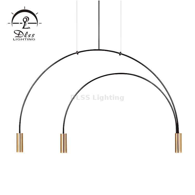 DLSS LUSTER Furniture Decoration GU10 ، المصباح المتدلي ذو 3 أضواء على شكل قوس